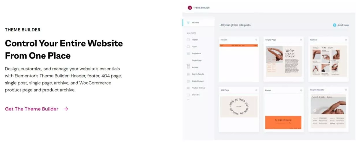 Construtor de temas Elementor Pro