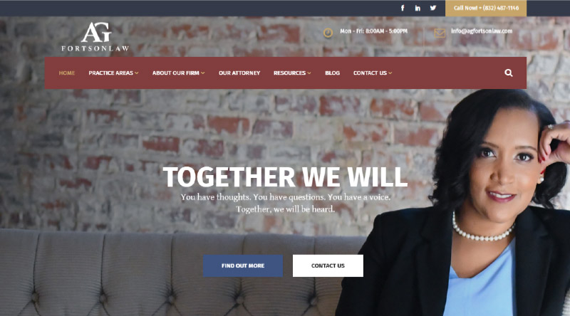 20 Situs Terbaik untuk Inspirasi Desain Situs Web Firma Hukum Meningkatkan 8 AG Fortson Law