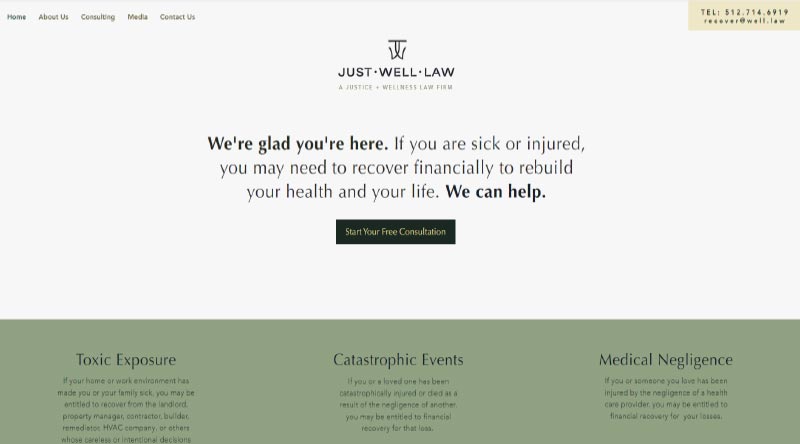 20 Situs Terbaik untuk Inspirasi Desain Situs Web Firma Hukum Meningkatkan 20 Just Well Law