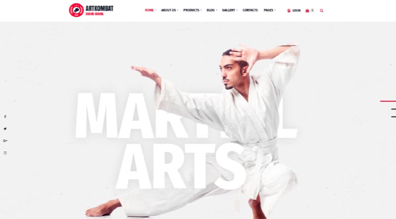 8 poderosos temas de WordPress para boxeo y artes marciales 6 ArtKombat WP Theme