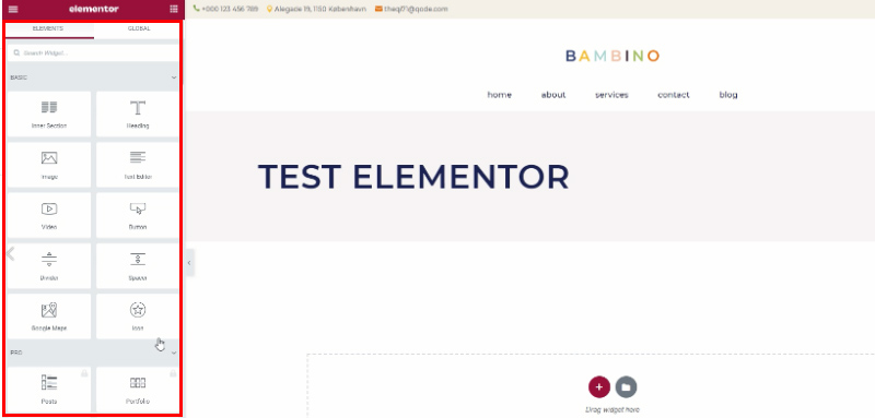 Elementor widgets