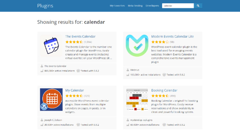 Calendar WordPress polugins