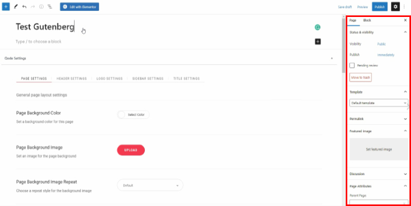 Gutenberg options