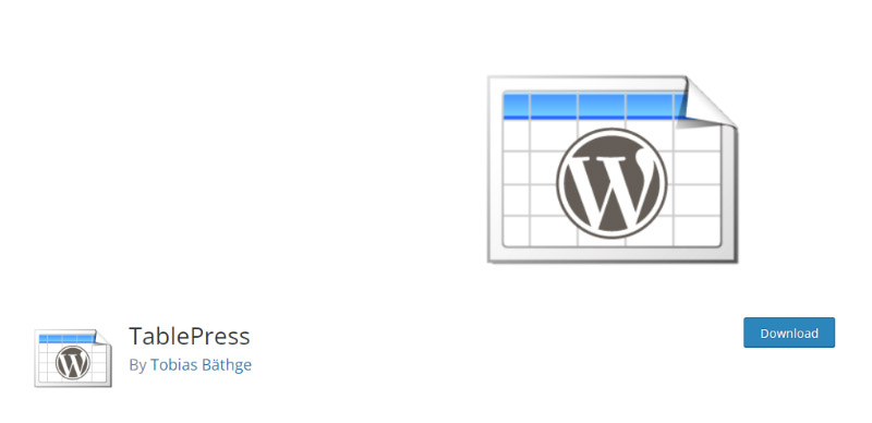 TablePress plugin