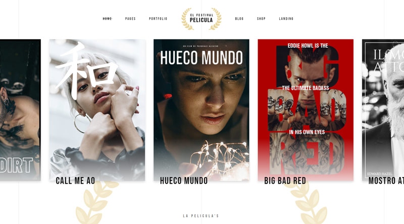 Film Severler için 7 Film Yapım WordPress Teması 3 Pelicula WordPress Theme