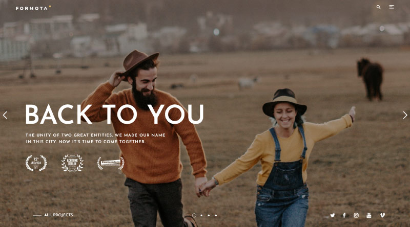 Film Severler için 7 Film Yapım WordPress Teması 8 Formota WordPress Theme