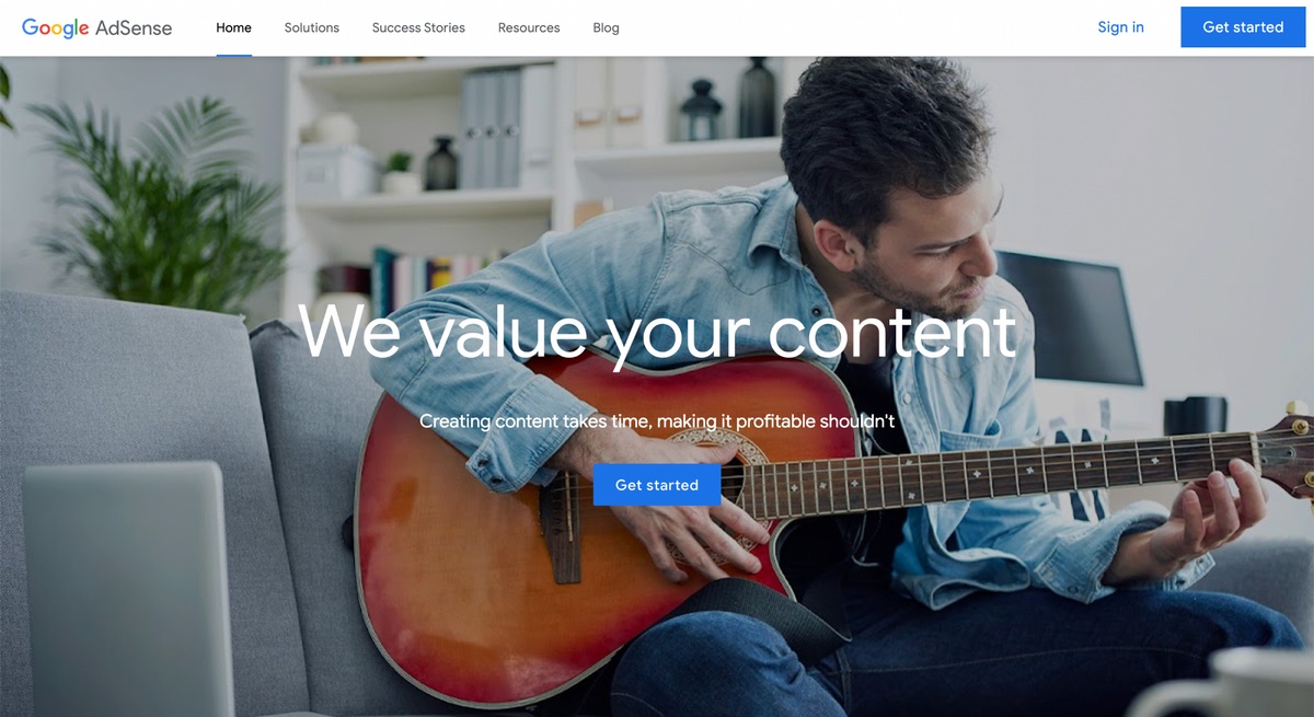 Google Adsense ana sayfası