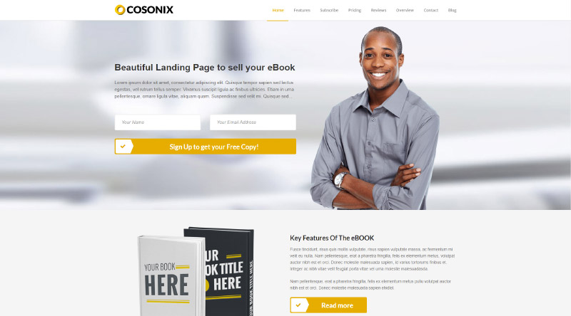 オンライン販売を増やすための8つのeBookWordPressテーマ4 Cosonix WordPress Theme