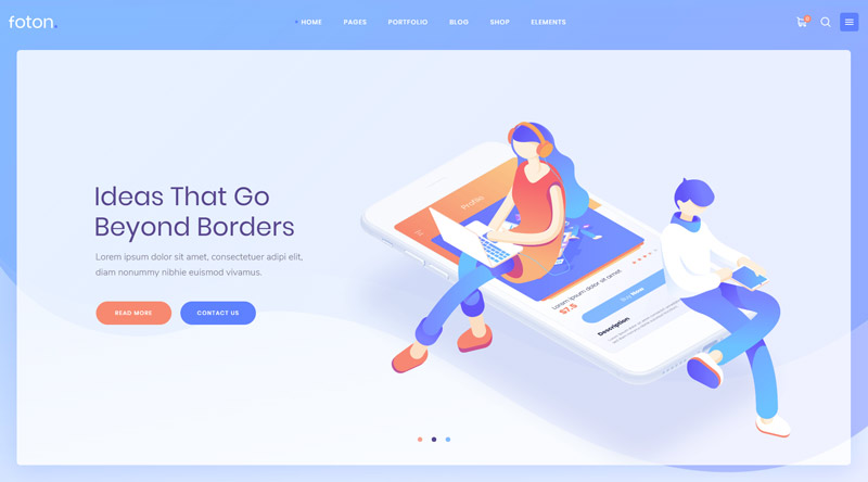 10 самых привлекательных тем WordPress для приложений 2 Foton Tech Blog WordPress Themes