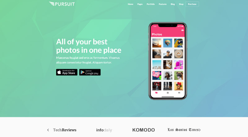 10 самых привлекательных тем WordPress для приложений 7 Pursuit WordPress Theme