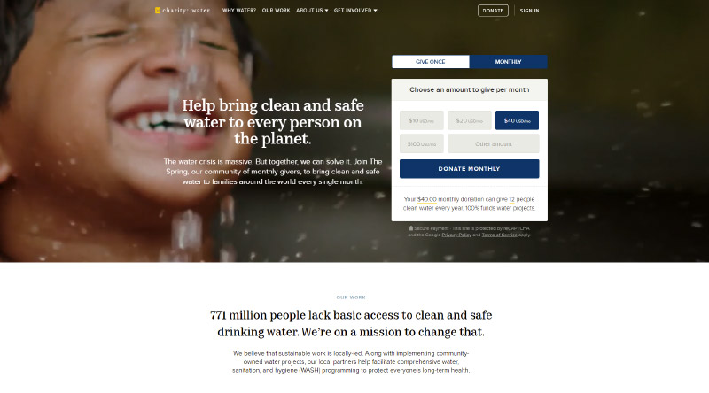 Charity water