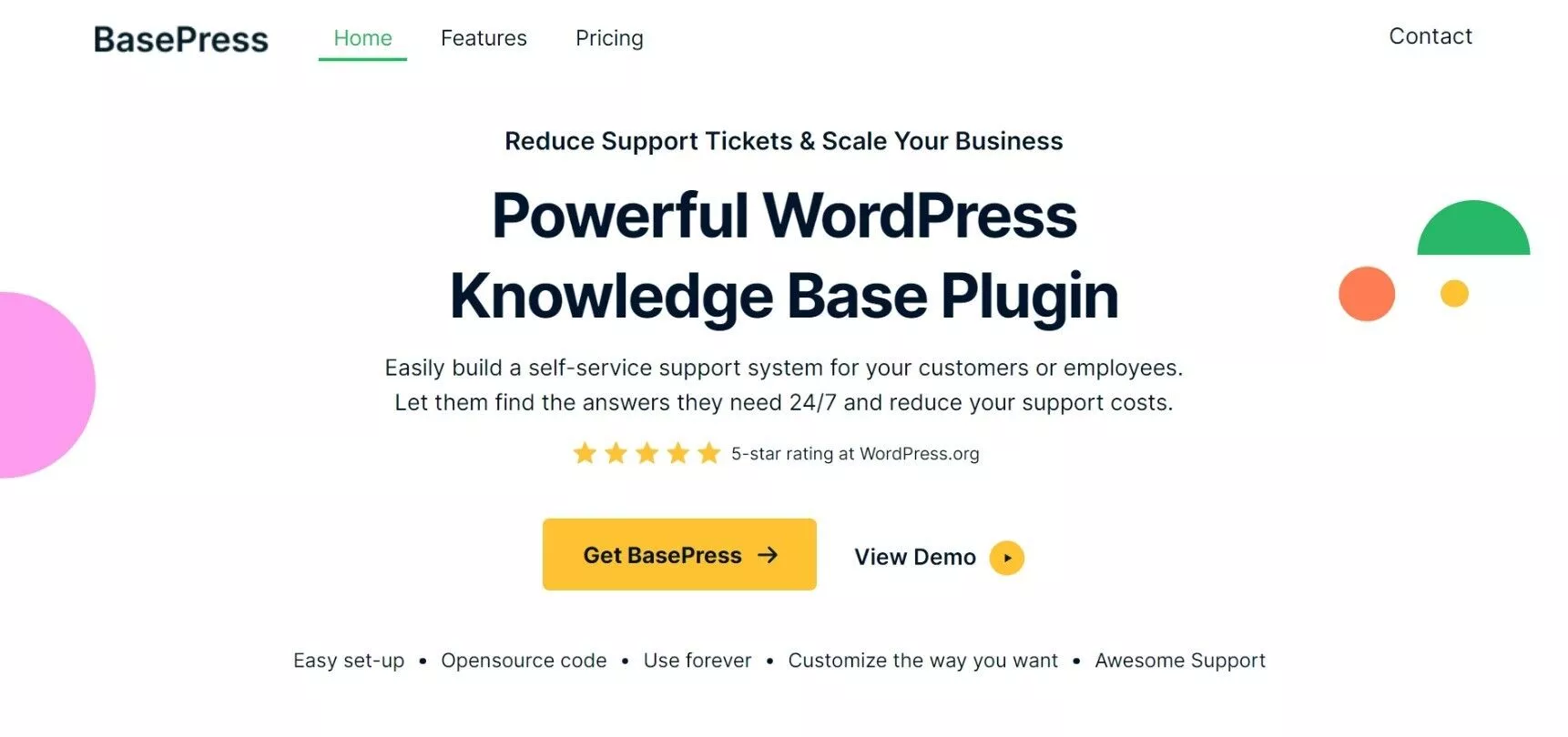 BasePress WordPress Bilgi Bankası Eklentisi