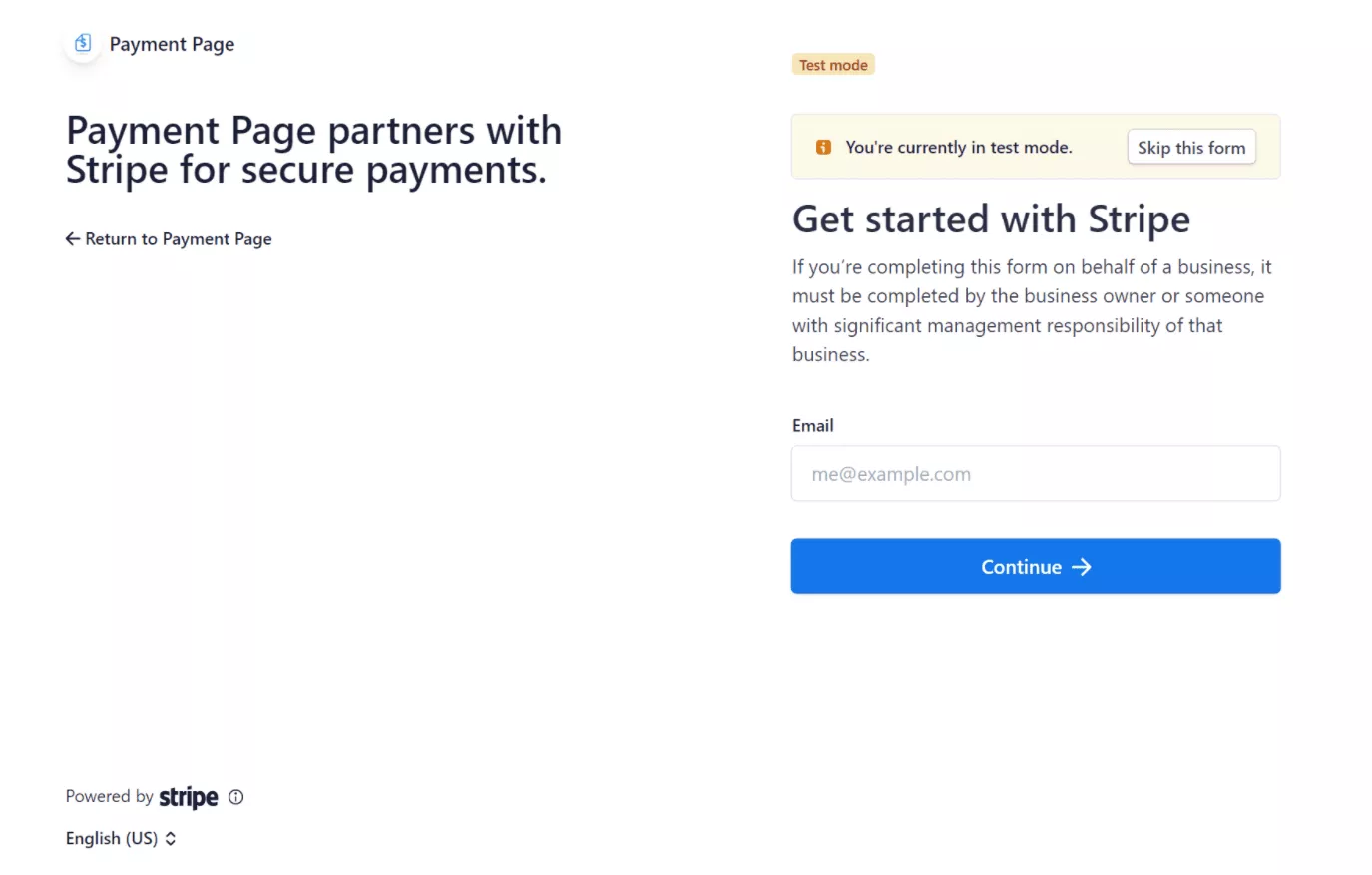 Stripe'a bağlan