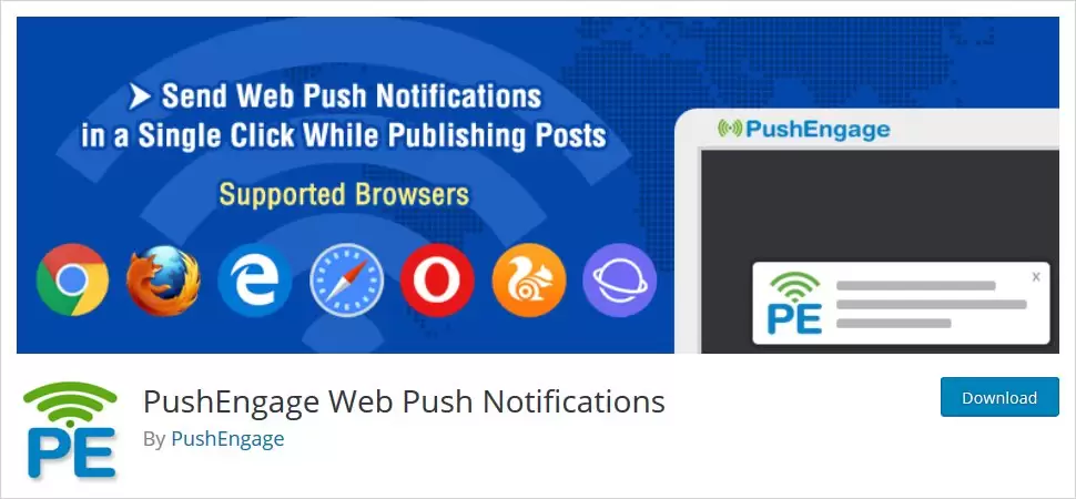 Plugin per le notifiche push PushEngage