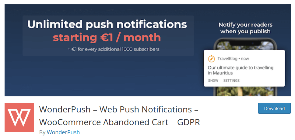 Notifiche push WonderPush
