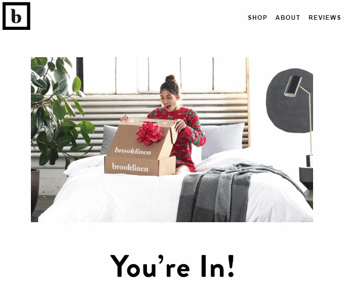 Brooklinen-E-mail de bun venit