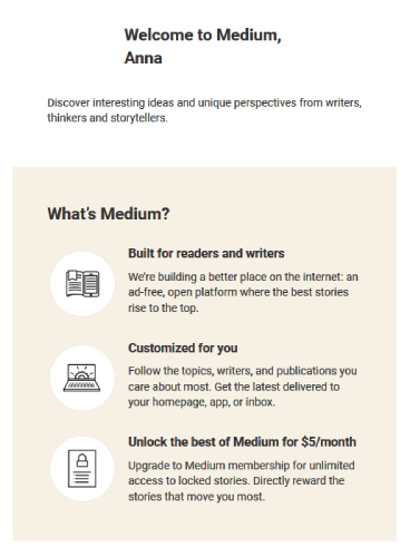E-mail de integrare medie