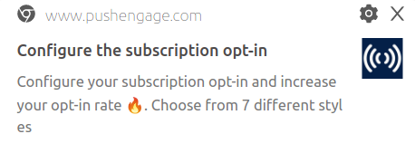 Configurați Notificarea Optin