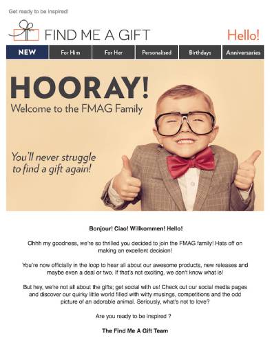 FMAG E-mail de bun venit