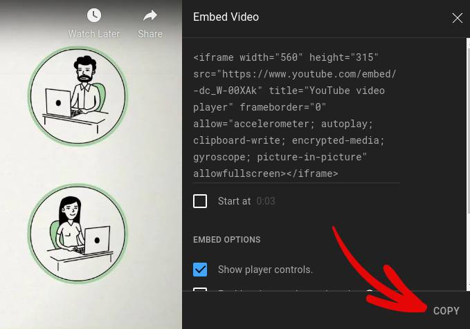 Video-Iframe einbetten