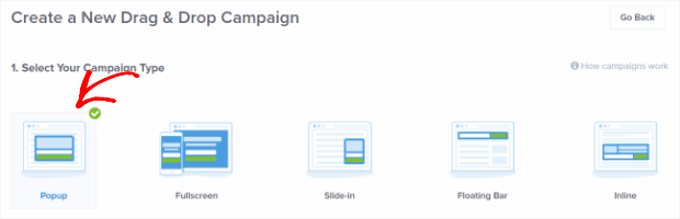 Neue Lightbox-Popup-Kampagne