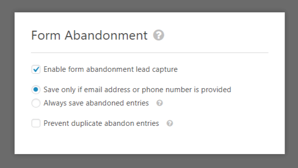 แบบฟอร์มการละทิ้ง Addon WPForms Review