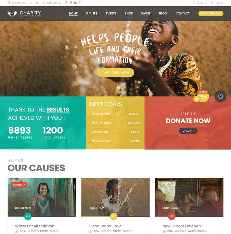 I migliori temi WordPress di beneficenza