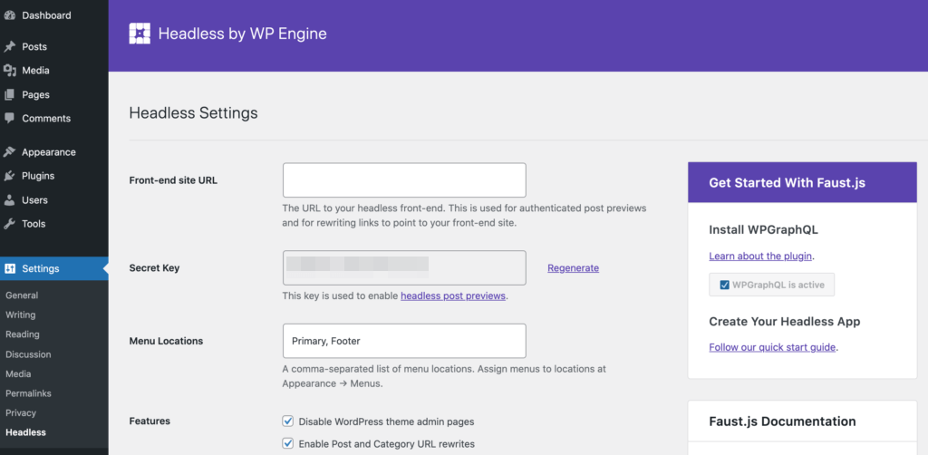 WPエンジンWordPressプラグインによるヘッドレス。