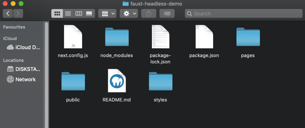 Faust.jsアプリケーションの構造。