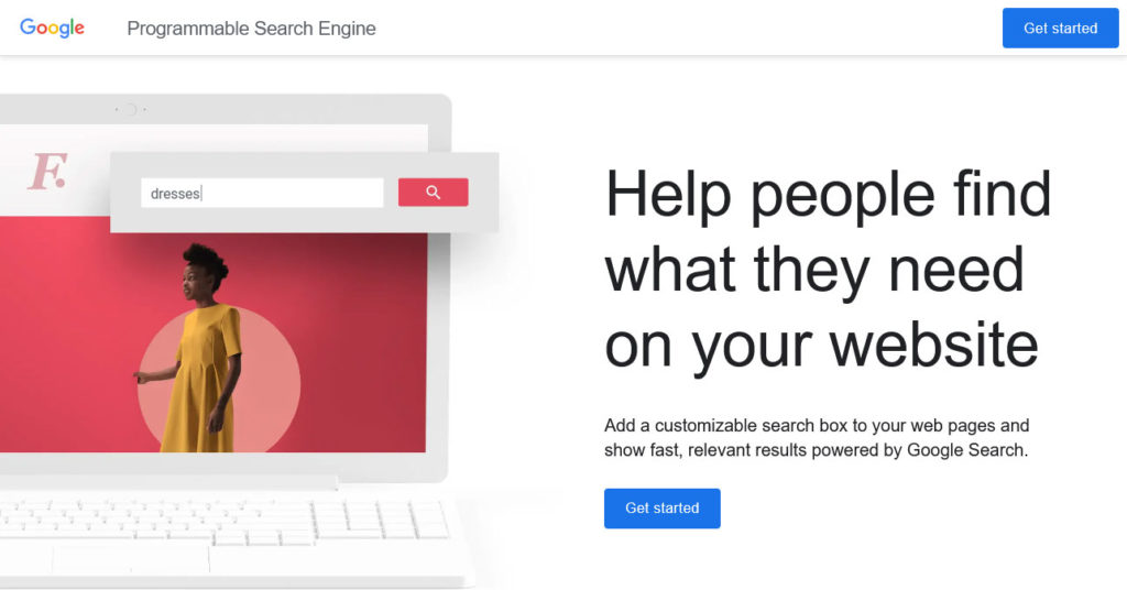 motore di ricerca programmabile google