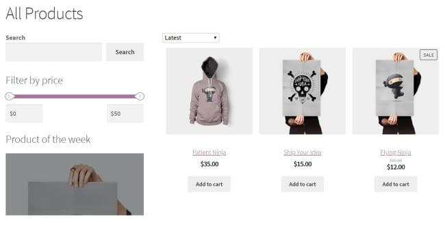 ricerca prodotti e-commerce