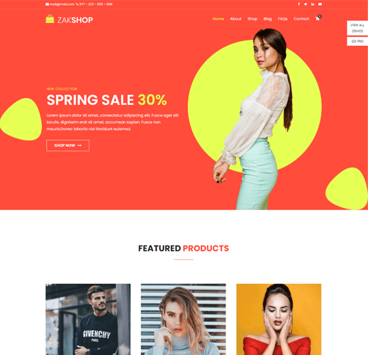 Motyw e-commerce Zakra
