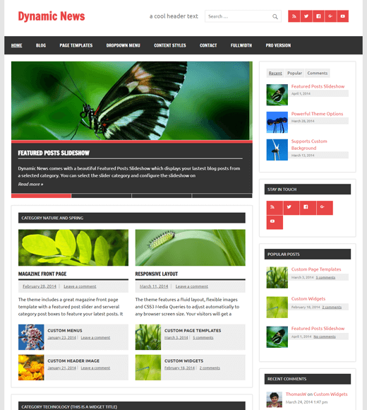 Dynamic News Lite Darmowy motyw WordPress News Magazine