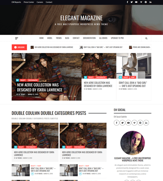 Elegancki motyw magazynu dla WordPress