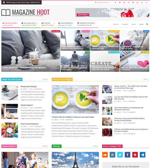 Magazyn Hoot Darmowy motyw WordPress News Magazine