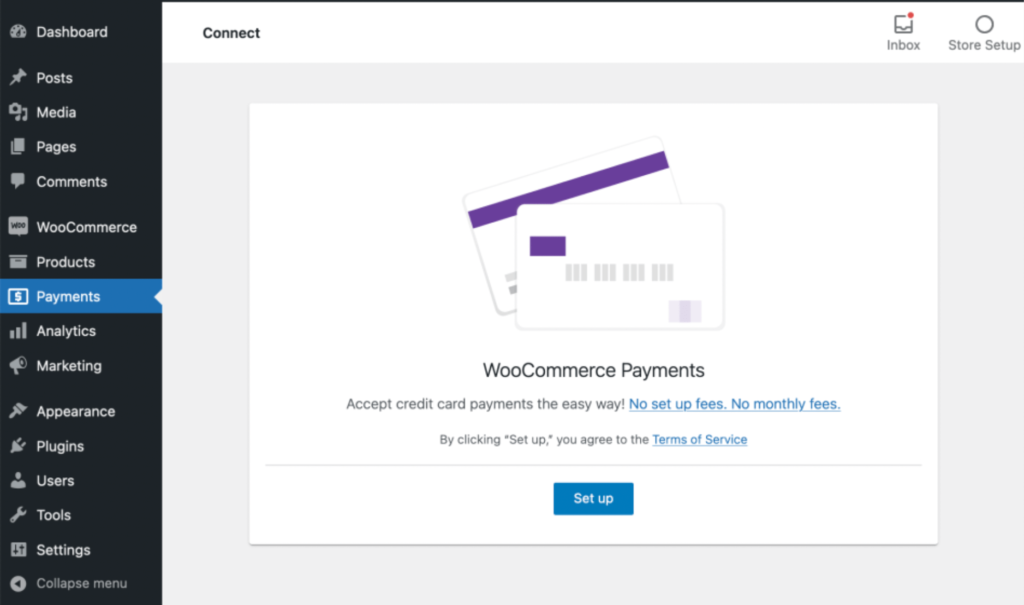 Strona konfiguracji Płatności WooCommerce.