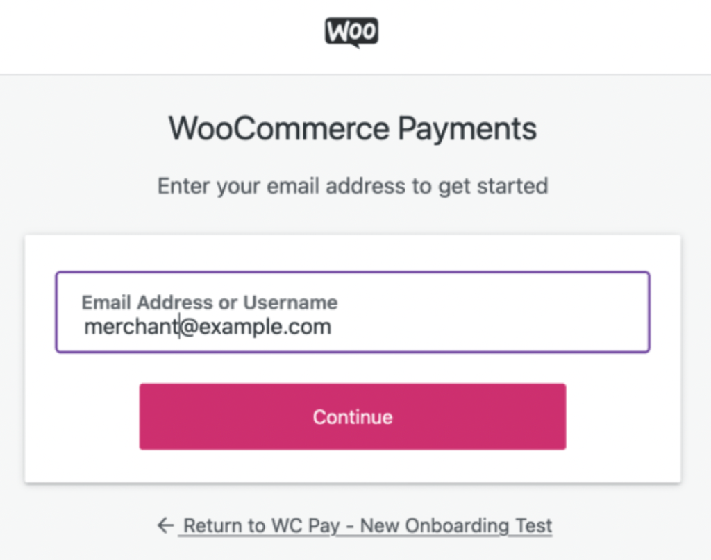 Formularz WooCommerce Payments łączy witrynę internetową.