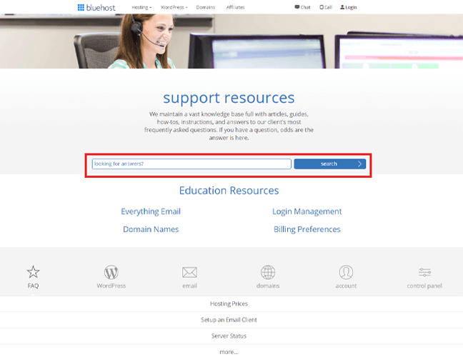 Baza wiedzy Bluehost