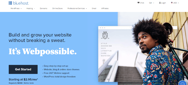 Rejestrator domeny Bluehost