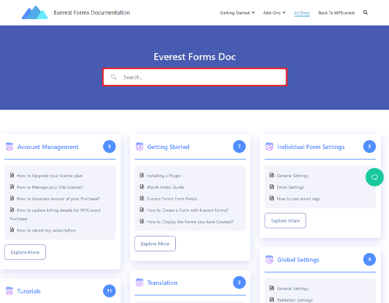 Dokumentacja formularzy Everest