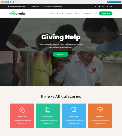 SKT Charity Non-Profit & Charity WordPress 主題