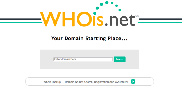 WHOIS 域名搜索栏
