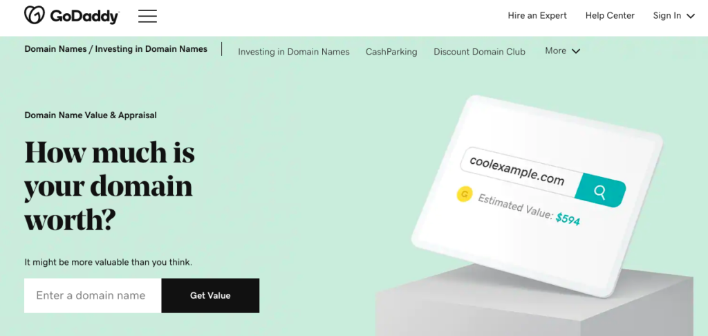 GoDaddy 域名评估
