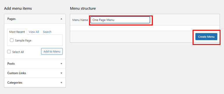 Crea menu