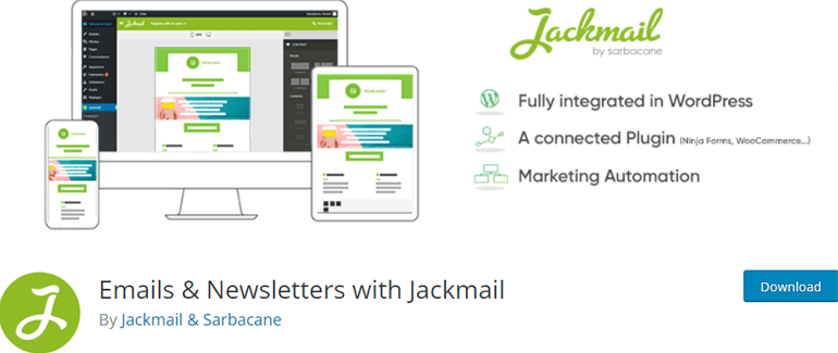 Wtyczki do newslettera Jackmail WordPress
