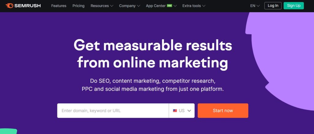 Semrush-Homepage