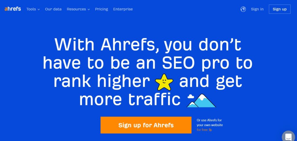 Ahrefs Homepage