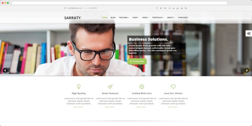 Tema Sarraty Business WordPress