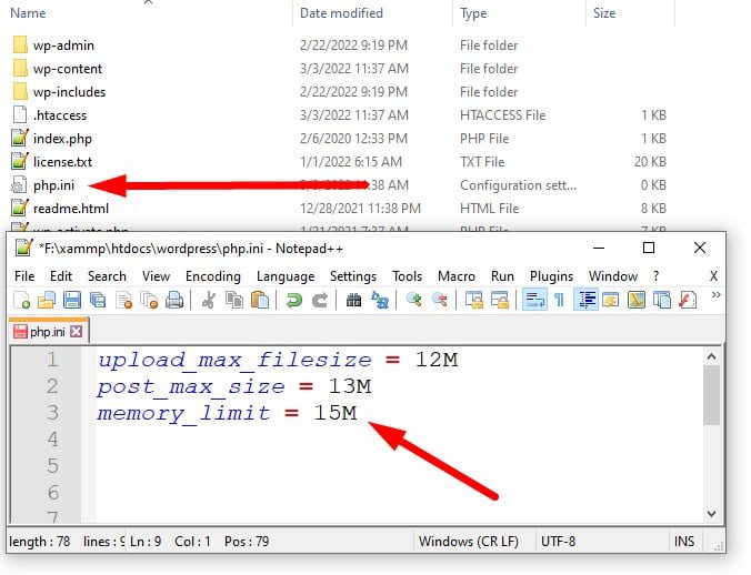 Bearbeiten Sie die php.ini über FTP