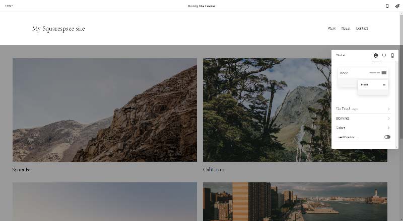 Generatore di pagine Squarespace